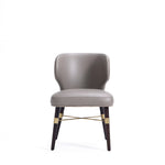 Strine Wood Upholstered Dining Chair in Dark Taupe