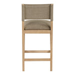 Avon Linen Textured Performance Fabric Upholstered Counter Stool in Brown