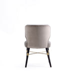 Strine Wood Upholstered Dining Chair in Dark Taupe