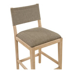 Avon Linen Textured Performance Fabric Upholstered Counter Stool in Brown
