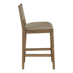 Avon Linen Textured Performance Fabric Upholstered Counter Stool in Brown