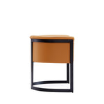 Corso Vegan Leather Metal Dining Chair in Camel