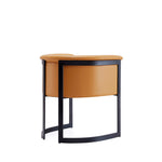 Corso Vegan Leather Metal Dining Chair in Camel