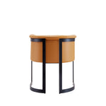 Corso Vegan Leather Metal Dining Chair in Camel