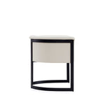 Corso Vegan Leather Metal Dining Chair in Cream