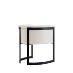Corso Vegan Leather Metal Dining Chair in Cream