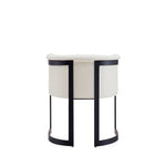 Corso Vegan Leather Metal Dining Chair in Cream