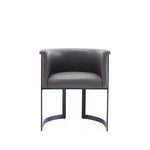 Corso Vegan Leather Metal Dining Chair in Graphite