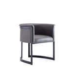 Corso Vegan Leather Metal Dining Chair in Graphite