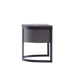 Corso Vegan Leather Metal Dining Chair in Graphite