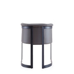 Corso Vegan Leather Metal Dining Chair in Graphite