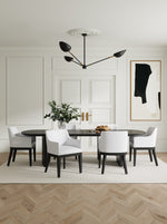 Gansevoort Vegan Leather Wood Armchair in Ivory