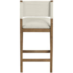 Avon Linen Textured Performance Fabric Upholstered Counter Stool in Cream