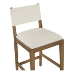 Avon Linen Textured Performance Fabric Upholstered Counter Stool in Cream