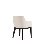 Gansevoort Vegan Leather Wood Armchair in Ivory