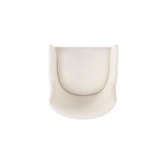 Gansevoort Vegan Leather Wood Armchair in Ivory