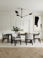 Gansevoort Vegan Leather Wood Armchair in Light Gray