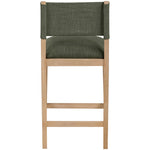 Avon Linen Textured Performance Fabric Upholstered Counter Stool in Olive