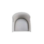 Gansevoort Vegan Leather Wood Armchair in Light Gray