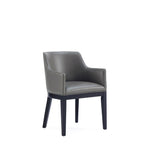 Gansevoort Vegan Leather Wood Armchair in Graphite