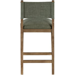 Avon Linen Textured Performance Fabric Upholstered Counter Stool in Olive