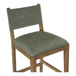 Avon Linen Textured Performance Fabric Upholstered Counter Stool in Olive