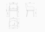 Gansevoort Vegan Leather Wood Armchair in Graphite