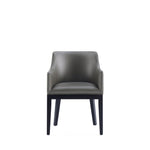 Gansevoort Vegan Leather Wood Armchair in Graphite