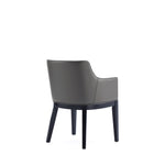 Gansevoort Vegan Leather Wood Armchair in Graphite