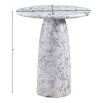 Cosenza Concrete Indoor/Outdoor Counter Height Table in White