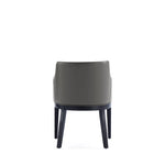 Gansevoort Vegan Leather Wood Armchair in Graphite