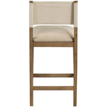 Avon Linen Textured Performance Fabric Upholstered Counter Stool in Beige