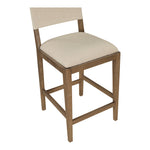 Avon Linen Textured Performance Fabric Upholstered Counter Stool in Beige