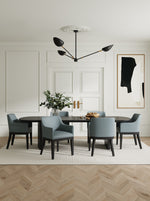 Gansevoort Vegan Leather Wood Armchair in Pewter