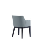 Gansevoort Vegan Leather Wood Armchair in Pewter