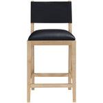 Avon Vegan Leather Counter Stool in Black