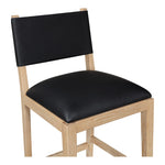Avon Vegan Leather Counter Stool in Black