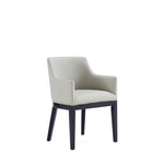 Gansevoort Vegan Leather Wood Armchair in Stone Gray