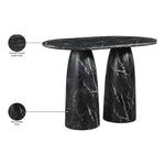 Cosenza Concrete Indoor/Outdoor Counter Height Table (3 Boxes) in Black