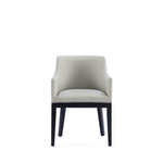Gansevoort Vegan Leather Wood Armchair in Stone Gray
