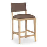 Avon Vegan Leather Counter Stool in Brown