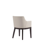 Gansevoort Vegan Leather Wood Armchair in Stone Gray