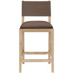 Avon Vegan Leather Counter Stool in Brown