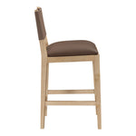 Avon Vegan Leather Counter Stool in Brown