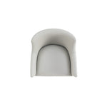 Gansevoort Vegan Leather Wood Armchair in Stone Gray