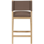 Avon Vegan Leather Counter Stool in Brown