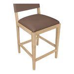 Avon Vegan Leather Counter Stool in Brown