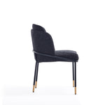 Flor Twill Weave Metal Dining Chair in Black