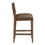 Avon Vegan Leather Counter Stool in Brown