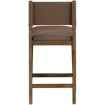 Avon Vegan Leather Counter Stool in Brown